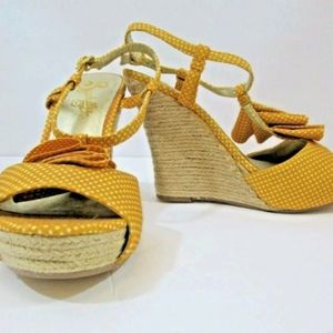 Reg $135 Seychelles polka dot Wedge sandals size 10